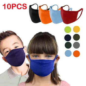 10Pcs/veľa Pre 4-11 Rokov Deti Deti Úst Maska Dôkaz Znečistenia Maska Bavlna Vzduchu Prach, pleťové Masky Umývateľný&Opakovane Úst Kryt