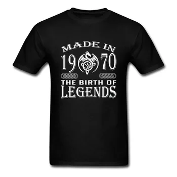 Darček Mužov Tričko Vyrobené v roku 1970 - zrod Legendy Tee Košele na Zákazku pre Dospelých Oblečenie, Vintage Štýl Narodeniny Bavlna