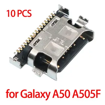 10 KS Nabíjací Port Konektor pre Samsung Galaxy A20 A205F/A30 A305F/ A40 A405F/ A50 A505F/A60 A605F