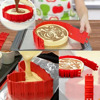 4Pcs/Set Magický Tortu Formy Multi Štýle DIY Puzzle Silikónové Formy na Chlieb, Koláč Pan Cake Plesní, Silikónové Formy na Pečenie Nástroj