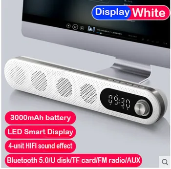 Bluetooth Reproduktor Bezdrôtové Zvukové Pole 3D Surround Sound Systém Soundbar Hifi Stereo Subwoofer s 3000 MAh Batéria Fm Rádio