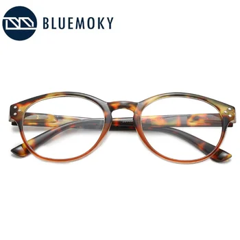 BLUEMOKY Retro Oválne Okuliare na Čítanie Ženy Ďalekozrakosť Presbyopia Optické Okuliare CR-39 Živice Asférické Šošovky Čitateľov Okuliare