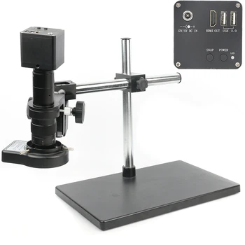 180X 300X C mount Objektív 1080P 4K 12MPX Digitálnu Elektronickú Priemyselné Video Mikroskopom Fotoaparát UI PCB Laboratórium Merania Wrok Systém