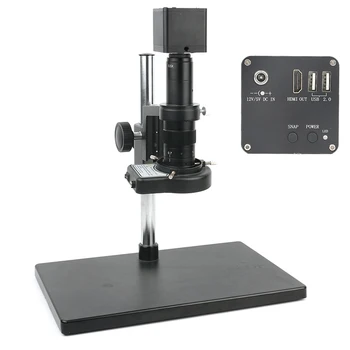 180X 300X C mount Objektív 1080P 4K 12MPX Digitálnu Elektronickú Priemyselné Video Mikroskopom Fotoaparát UI PCB Laboratórium Merania Wrok Systém