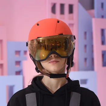 Lyžiarska prilba s okuliare Integrally-tvarovaný mužov a žien snowboard zimné outdoorové