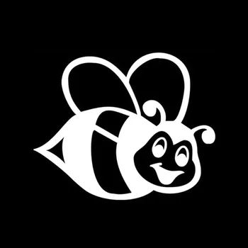 Auto Nálepky Bumblebee Cartoon Auto Nálepky, Auto Kryt Škriabal Sklo Okna Dekoratívne Odtlačkový Auto Príslušenstvo, Čierna/Biela,10 cm*8 cm