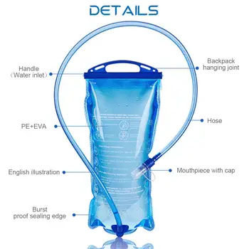 Vodná Nádrž Vody Mechúra Hydratácie Pack Skladovanie Taška BPA Free - 1,5 L 2L 3L Beh Hydratácie Vesta Batoh