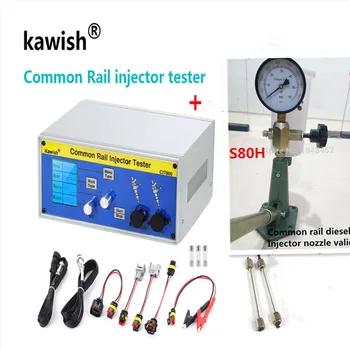 Kawish! CIT800 multifunkčné nafty common rail injektor tester diesel Piezoelektrické Injektor tester + S80H injektor validator