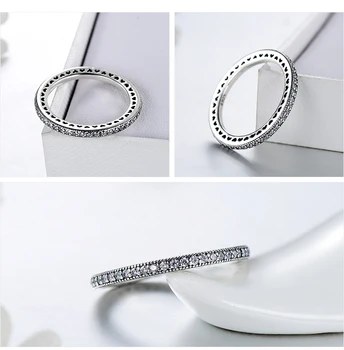 Rýdzeho striebra 925 krúžok dievča, Black Thai Striebro módne spoločné ženské Srdce Romantika diamantové prstene pre ženy 925 krúžok mens