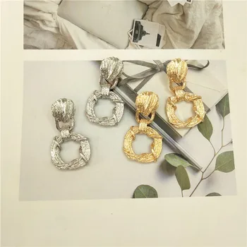 Móda Geometrické Veľký Pokles Vyhlásenie Náušnice pre Ženy Punk Cool Retro Zlato Strieborná Farba Náušnice Darčeky Luxusné Šperky bijoux