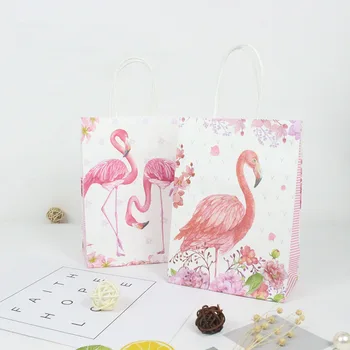AVEBIE 20pcs Krásne Kreslené Flamingo Taška Kreatívny Papier Candy Bag Darčekové Tašky Svadobné Party Narodeniny Dieťa Sprcha Dekorácie