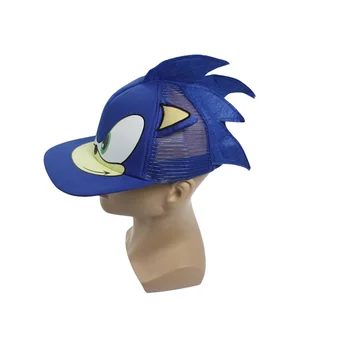Jedna Veľkosť Modrá Sonic Cosplay Plyšové Spp Klobúk Prop Nastaviteľné Šiltovky Cartoon Letný Klobúk Plyšové Hračky Doprava Zadarmo