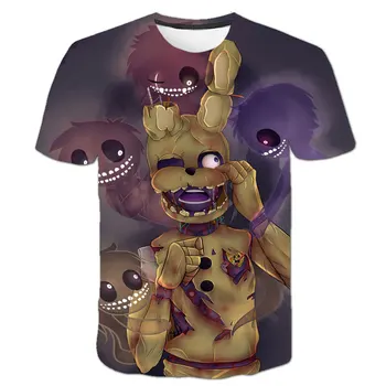 3D Päť Nocí v Freddy T-Shirts Vysokej Kvality Deti t shirt Chlapcov/Dievčatá Oblečenie, detské Tričko Kpop FNAT Komiksu, anime Tees