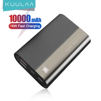 KUULAA MINI Power Bank 10000mAh Mobilného Telefónu, Nabíjačky Powebank LED Typ C Micro Rýchle Nabitie Prenosné Batérie Pre iphone Xiao