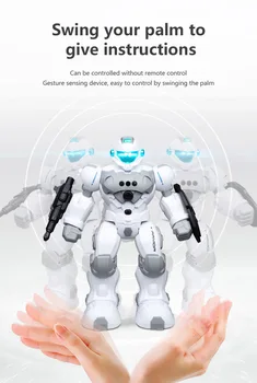Nové diaľkové ovládanie robota multi funkcia nabíjania cez USB hračky pre deti spev, tanec akcie obrázok gesto snímania robota