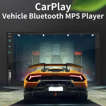 7 palcový 2 DIN Auto CarPlay Dotykový Displej Stereofónne FM Rádio, Bluetooth MP5 Prehrávač Podporuje Android / IOS Zrkadlo Pripojenie