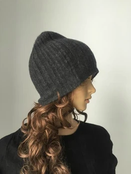 2018 nové módne obojstranná farebná kozie cashmere klobúky, čiapky zahustiť čiapky pre unisex EÚ/M(56-58cm)