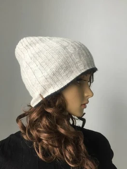 2018 nové módne obojstranná farebná kozie cashmere klobúky, čiapky zahustiť čiapky pre unisex EÚ/M(56-58cm)