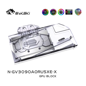 Bykski 3090 3080 GPU Blok Vodného Chladenia Pre Gigabyte AORUS RTX 3090 3080 XTREME, Plný Kryt Chladiča CPU, GPU, N-GV3090AORUSXE-X