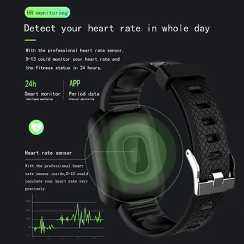 Soulusic D13 Inteligentný Náramok Pre Android, iPhone Nepremokavé Smart hodinky 2020 Srdcovej frekvencie Sledovanie Krvného Tlaku 116 Plus Wirstbands