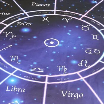 Zverokruh Kruhu Posteľná Bielizeň Nastaviť Astrológia Súhvezdí Perinu Vesmíru Galaxy Posteľ Kryt Scorpius Leo Obliečky