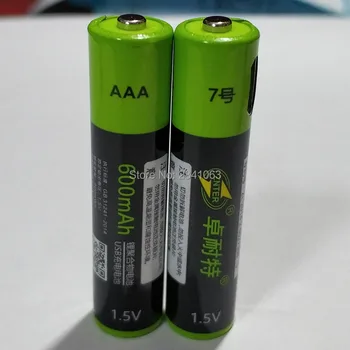 2 ks ZNTER 1,5 V 600mAh USB usb Nabíjateľné AAA Lipo Batérie li-polymer lithium li-ion batéria 2 hodín, rýchle nabitie
