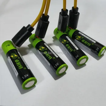 2 ks ZNTER 1,5 V 600mAh USB usb Nabíjateľné AAA Lipo Batérie li-polymer lithium li-ion batéria 2 hodín, rýchle nabitie