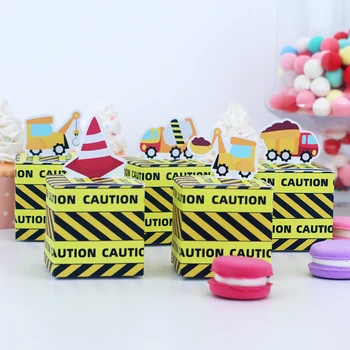 Konštrukcia Narodeninovej Party Candy Boxy Darčekové Balenie Osobné Dekorácie pre Chlapcov Liečbu Tašky Predškolského Dieťa Sprchovacím kútom 5 ks