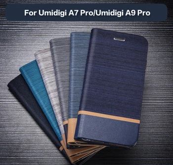 PU Kožené Peňaženky Prípade Umidigi A7 Pro Business Telefón Prípade Umidigi A9 Pro Knihy Prípade Mäkké Silikónové Zadný Kryt