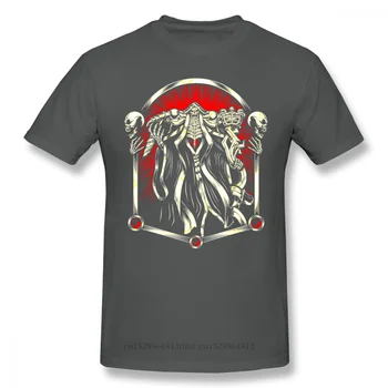 T-Shirt pre Mužov Kráľ Bavlna Crewneck OVERLORD Nazarick Kaiso Gadian Momonga Anime Tričko 6XL Zábavné Plus Veľkosť Oblečenie