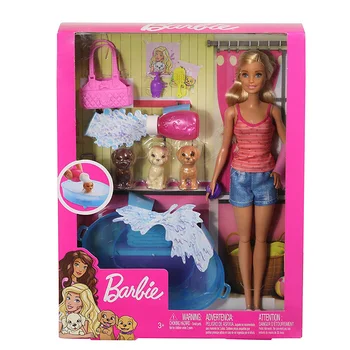 Pôvodné Barbie Pet Šteňa Psa Vaňou Hračka Playset Dievčatá Bábiky Príslušenstvo, Starostlivosť o zvieratá Vzdelávacie Hračky pre Deti, Znovuzrodená Bonecas