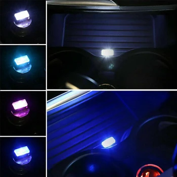 3KS Mini Žiarovka Príslušenstvo USB LED Interiéru Vozidla Svetlo Neón Atmosféru Okolia Automobilový Interiérové Dekoratívne Osvetlenie