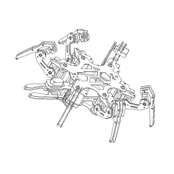 Arduino Programovanie Bionic Spider Robot 6 Potný Robot Veľký krútiaci Moment Servo s Ps2 Radič
