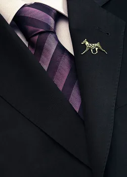 Nové trendy Basenji pohyb brošňa pet broach módne šperky gentleman obleku tričko