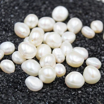 5 ks / Taška Prírodné Sladkovodné Perly Barokový Nepravidelný Pol-jamkové Pearl pre Šperky, Takže DIY Náramok, Náhrdelník Príslušenstvo Šperky