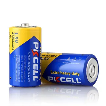 24 x PKCELL Super Heavy Duty R14P C Veľkosť UM2 Batérie 1.5 Voltov Suché Bunky Oxidu Zinku Batérie v 2 Karty