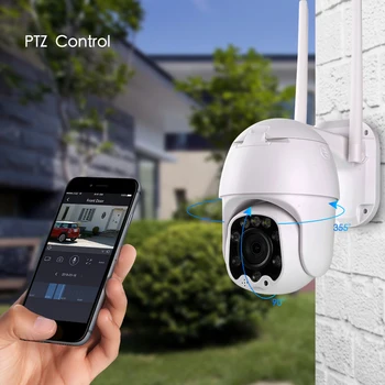 Inesun 1080P PTZ Bezdrôtové IP Kamery Vonkajšie Mini WiFi Bezpečnosti Speed Dome Kamery AI Auto Tracking Farebné Nočné Videnie CCTV Kamery