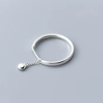 925 Sterling Silver Krúžky pre ženy, luxusné Strapec s Dlhým Reťazcom Nastaviteľné Prst Prsteň Módne Šperky Kúzlo Ženské Dary
