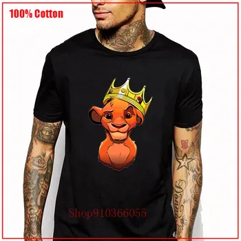Notoricky známy Simba Baba Lion King Simba tlačiť T-shirt pánske Bežné T-shirt Breatnable Všetky Bavlnené Tričká Krátky Rukáv T-shirt Móda