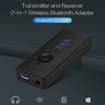 Bluetooth 4.2 BLS-TX8 3,5 mm Audio Music Vysielač Stereo Adaptér Pre TV, PC, MP3, Domáce Kino Prenos Adaptér
