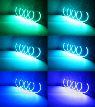 RÁDIOFREKVENČNÉ diaľkové ovládanie Bluetooth APLIKÁCIA Multi-Farba Ultra svetlé RGB LED Angel eyes auta halo krúžky Pre BMW E46 touring Sedan 1998-2005