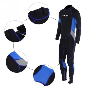 3 mm Neoprén Potápačské Obleky Jeden Kus celého Tela Surf Oblečenie s Dlhým Rukávom Potápanie Wetsuits Mužov Plavky Potápanie Plavky Jumpsuit
