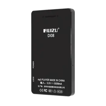 Nový produkt RUIZU D08 Mp3 Prehrávač s kapacitou 8 gb 16 G Skladovanie 2,4-palcový HD Veľký Farebný Displej Zahrať Kvalitné Rádio Fm E-Book Prehrávač Hudby