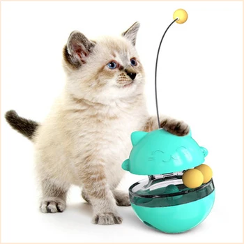 Zaujímavé Mačka Skladby Spinning Loptu Hračky Interaktívnych Hračiek pre Mačky Tumbler Úniku Potravín Loptu Eco-Friendly ABS Pet Products Kŕmidlá