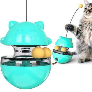 Zaujímavé Mačka Skladby Spinning Loptu Hračky Interaktívnych Hračiek pre Mačky Tumbler Úniku Potravín Loptu Eco-Friendly ABS Pet Products Kŕmidlá