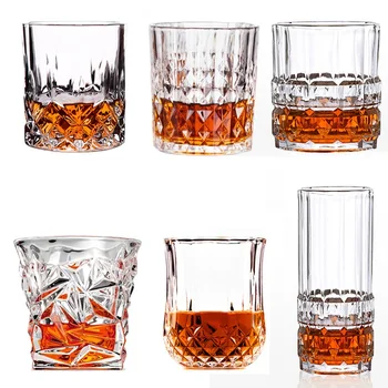 6Pcs/stanoviť Transparentné Krištáľové poháre na Víno Pohár na Pivo, Whisky Brandy, Vodka Cup Darček pre Bar Dekorácie 11 možnosti Tvorivej Okuliare
