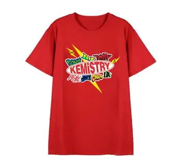 Letné štýl kpop ikon kemistry koncert rovnaké všetky členské meno tlač tričko unisex móda o krk krátky rukáv t-shirt