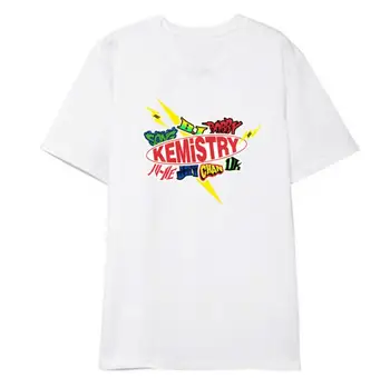 Letné štýl kpop ikon kemistry koncert rovnaké všetky členské meno tlač tričko unisex móda o krk krátky rukáv t-shirt
