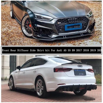Pre Audi A5 S5 RS5 B9 2017 2018 2019 2020 Uhlíkové Vlákna Predné Zadný Nárazník Difúzor Pery Spojler Telo Strane Sukne, súpravy Vietor nôž