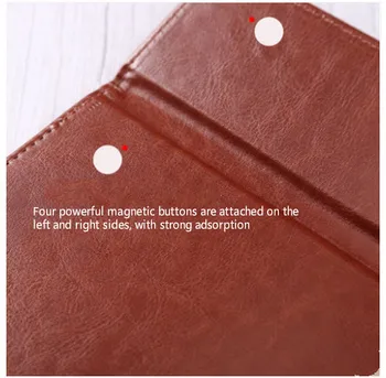 A4 Clipboards Držiak na Pero PU Kožené Magnetické Súbor Papier Profil Clip Rada Písanie Tablet Pad Mat (čierna, hnedá, červená)